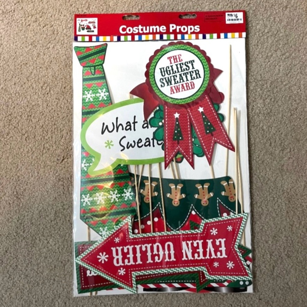 Christmas Ugly Sweater Party Props Set- 20 pieces- NIP